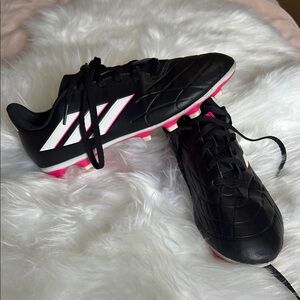 Adidas Copa Pure 4.0 Black and Pink Soccer Cleats